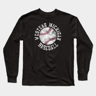 Vintage Western Michigan Baseball Long Sleeve T-Shirt